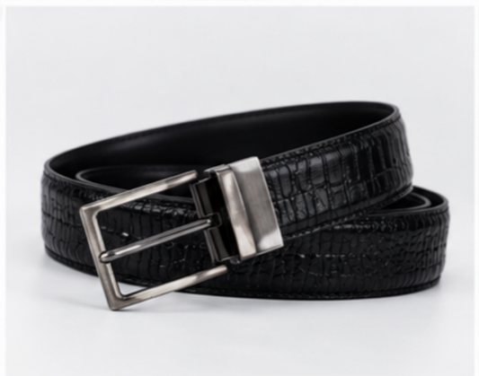 Luxury Crocodile Leather Belt