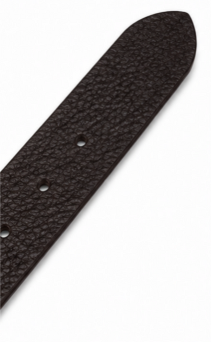 Premium Textured Brown Leather-Look Belt for Men – Classic Pin Buckle Formal & Casual Belt