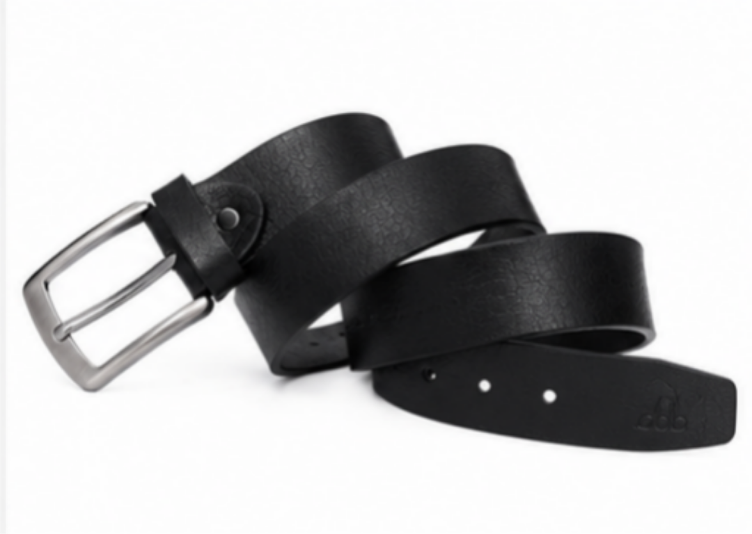 Premium Black Textured Leather Belt for Men – Classic Pin Buckle | Formal & Casual Wear