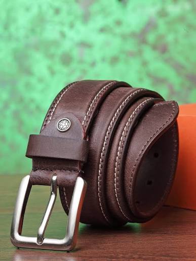 Classic Vintage Genuine Leather Belt – Dark Brown