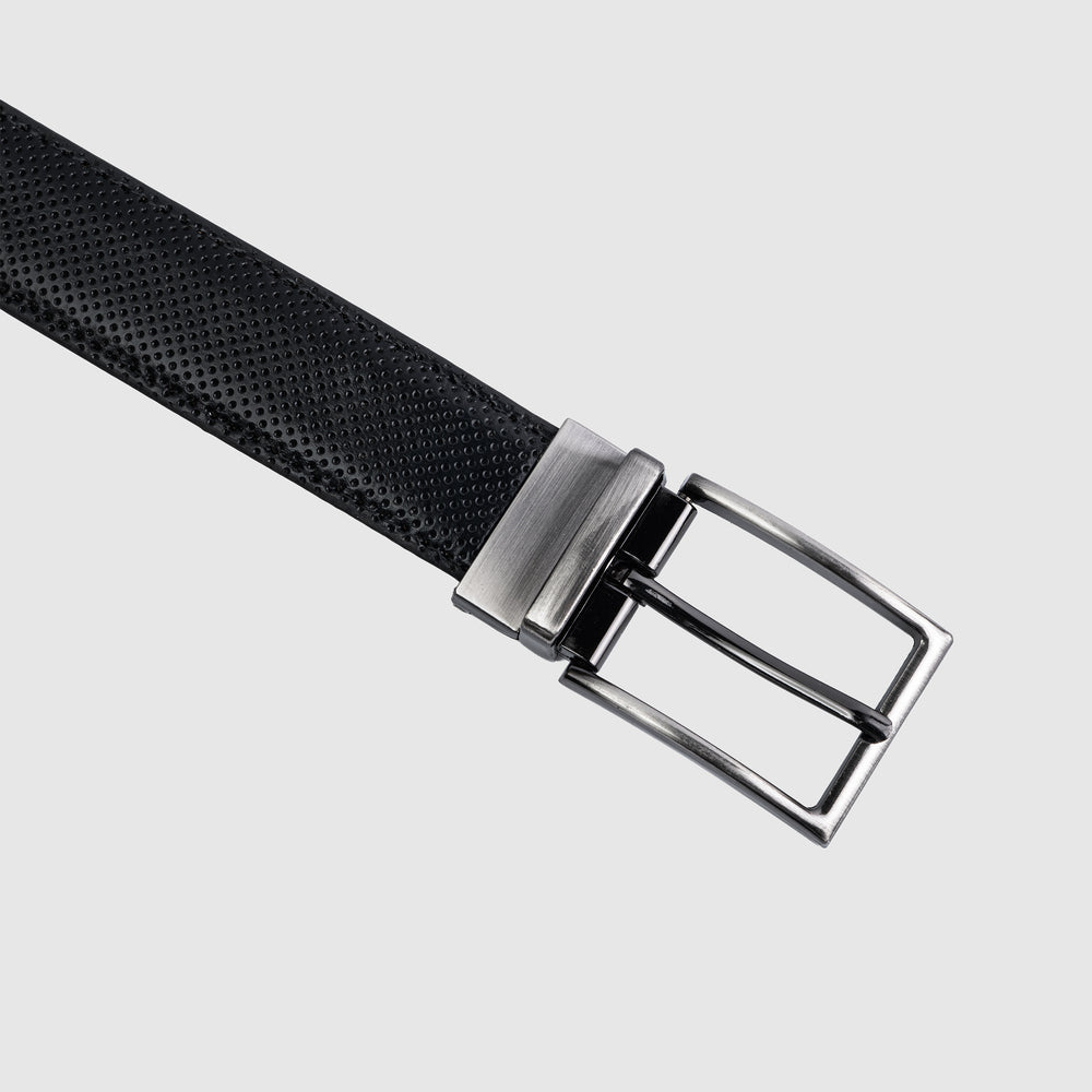 Executive Reversible Needle Textured  Belt – Black & Brown | Premium Formal Dress