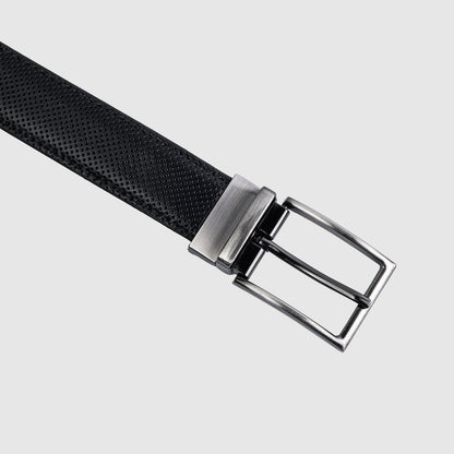 Executive Reversible Needle Textured  Belt – Black & Brown | Premium Formal Dress