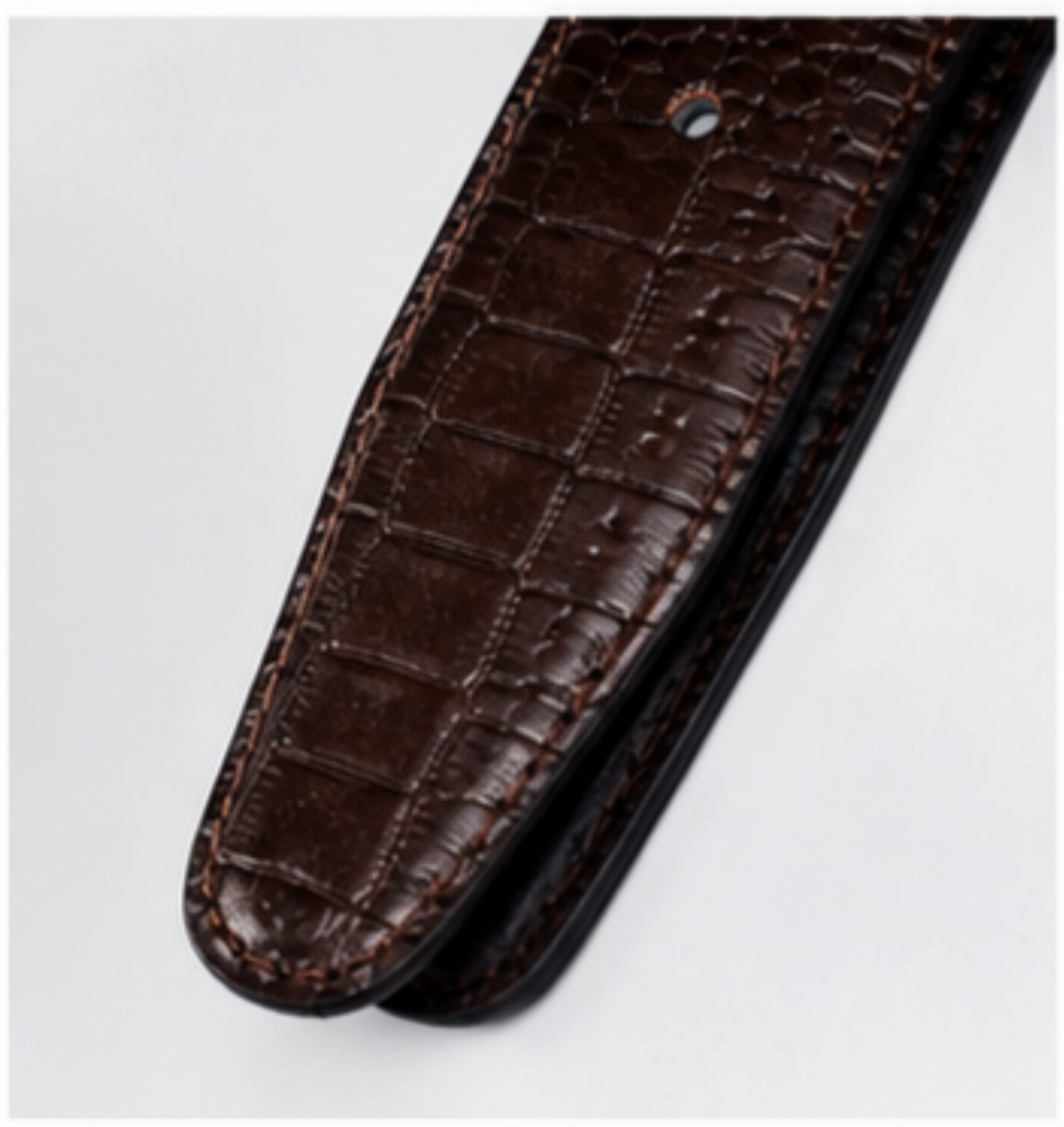 Premium Crocodile-Embossed Reversible Leather Belt for Men | Black & Brown | Luxury Metal Buckle