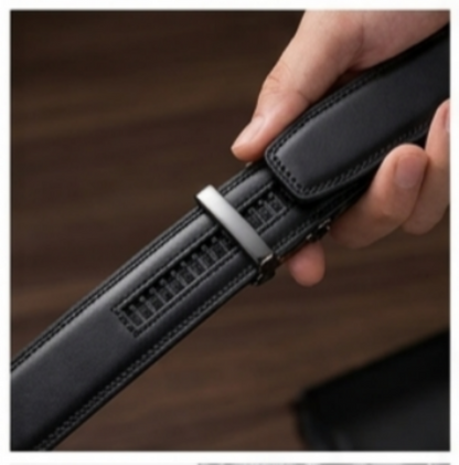 Premium Auto lock| Automatic Ratchet Belt for Men – Adjustable Auto Lock Dress Belt (Black)