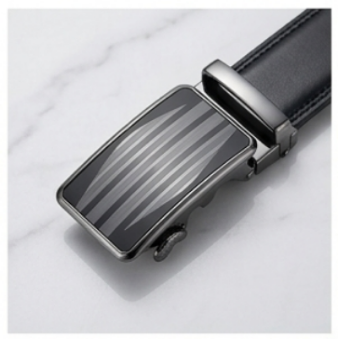 Premium Auto lock| Automatic Ratchet Belt for Men – Adjustable Auto Lock Dress Belt (Black)