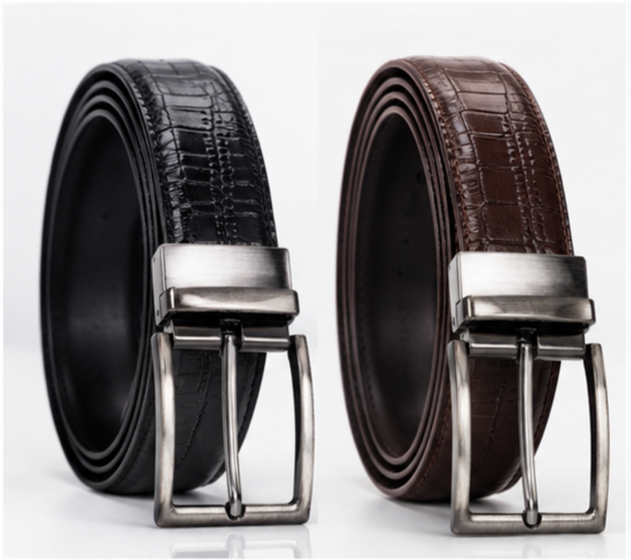 Luxury Crocodile Leather Belt